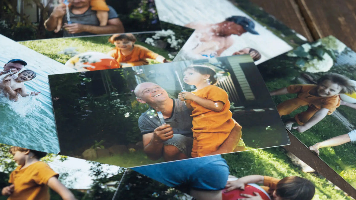 An unsorted family photograph collection